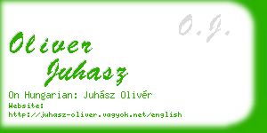 oliver juhasz business card